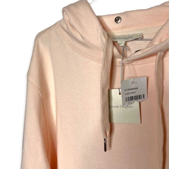 NEW Favorite Daughter Light Pink Hoodie Sweatshirt Size XS - Picture 4 of 5
